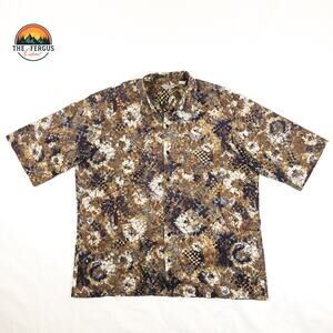 Vintage Da Vinci of California Hawaiian Style Shirt Made USA 100% Cotton Sz XXL